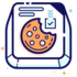 Button with cookie icon