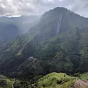 Image: Mountain, forest and clouds