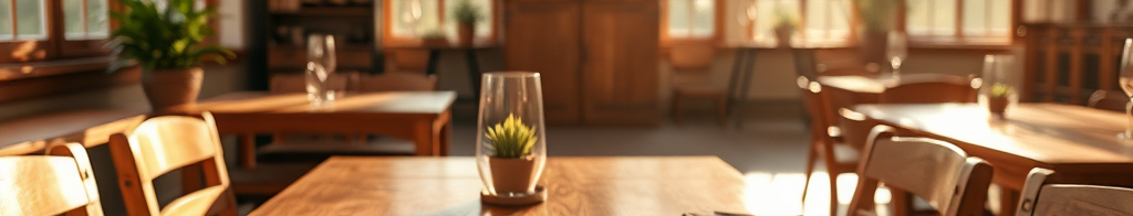 Heller Kirchenraum mit Holztischen; auf einem Tisch liegen offenes Buch und Smartphone, im Hintergrund Kreuz und Pult.