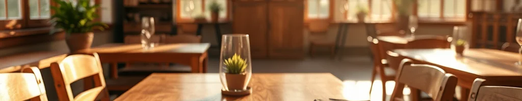 Heller Kirchenraum mit Holztischen; auf einem Tisch liegen offenes Buch und Smartphone, im Hintergrund Kreuz und Pult.